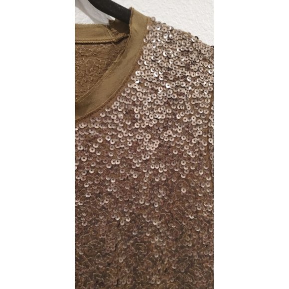 J. CREW Bronze Sequin Top - Picture 4 of 5